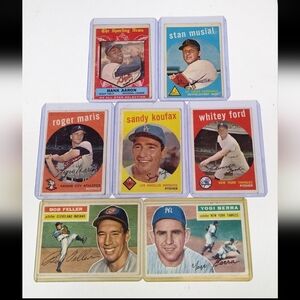 (7) TOPPS 1959 BASEBALL CARD LOT